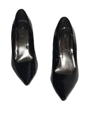 Pre-Owned Cityclassified Black Glossy Heels with Pointed Toe